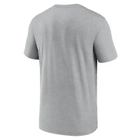 T-shirt Nike Heather Grey West Virginia Mountaineers pour homme - Légende du basket-ball sur le terrain Performance