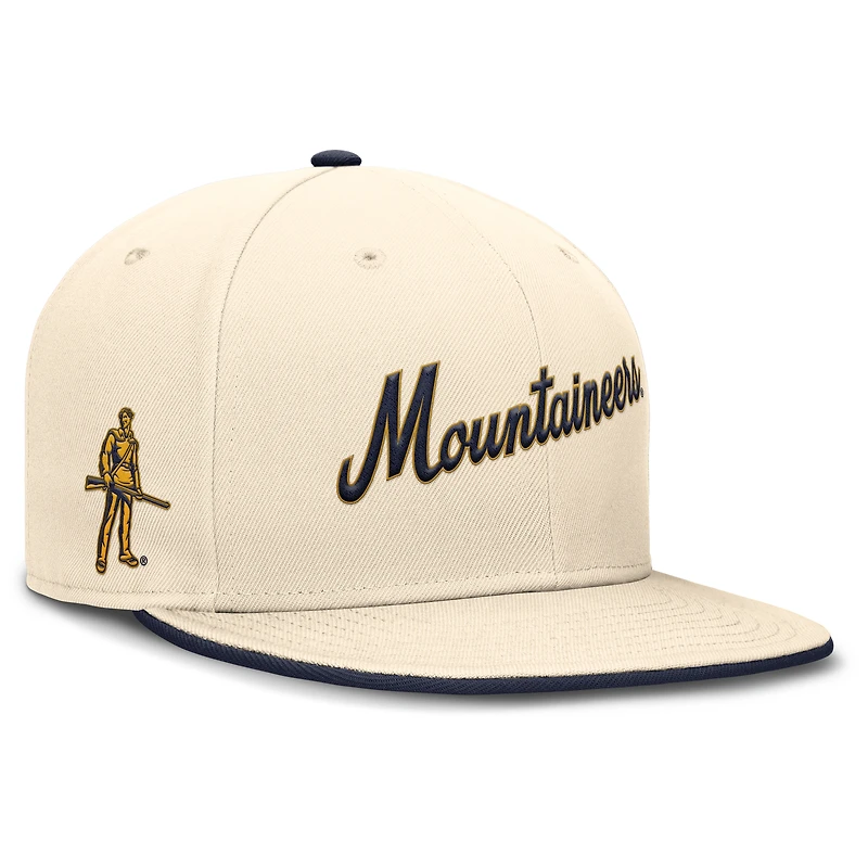 Men's Nike Natural West Virginia Mountaineers 2026 Primetime True Fitted Hat