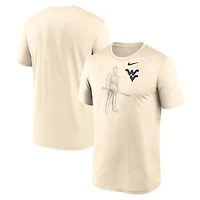 T-shirt Nike Natural West Virginia Mountaineers Campus Shadow Legend Performance pour homme