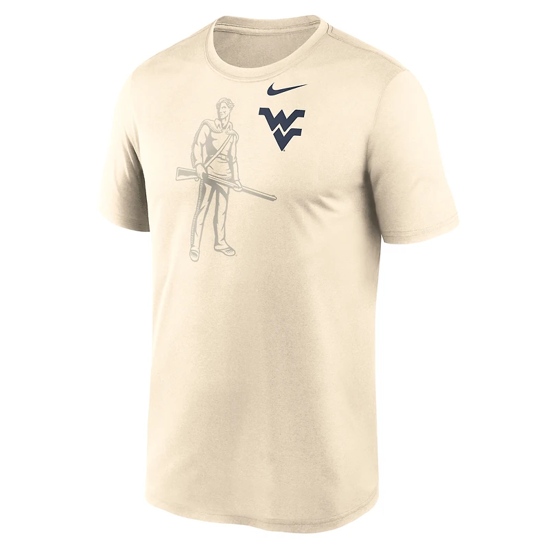T-shirt Nike Natural West Virginia Mountaineers Campus Shadow Legend Performance pour homme