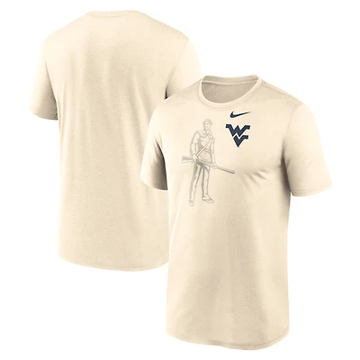 Men's Nike Natural West Virginia Mountaineers Campus Shadow Legend Performance T-Shirt