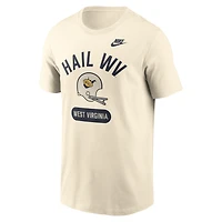 Men's Nike Natural West Virginia Mountaineers Legacy Arch Helmet T-Shirt