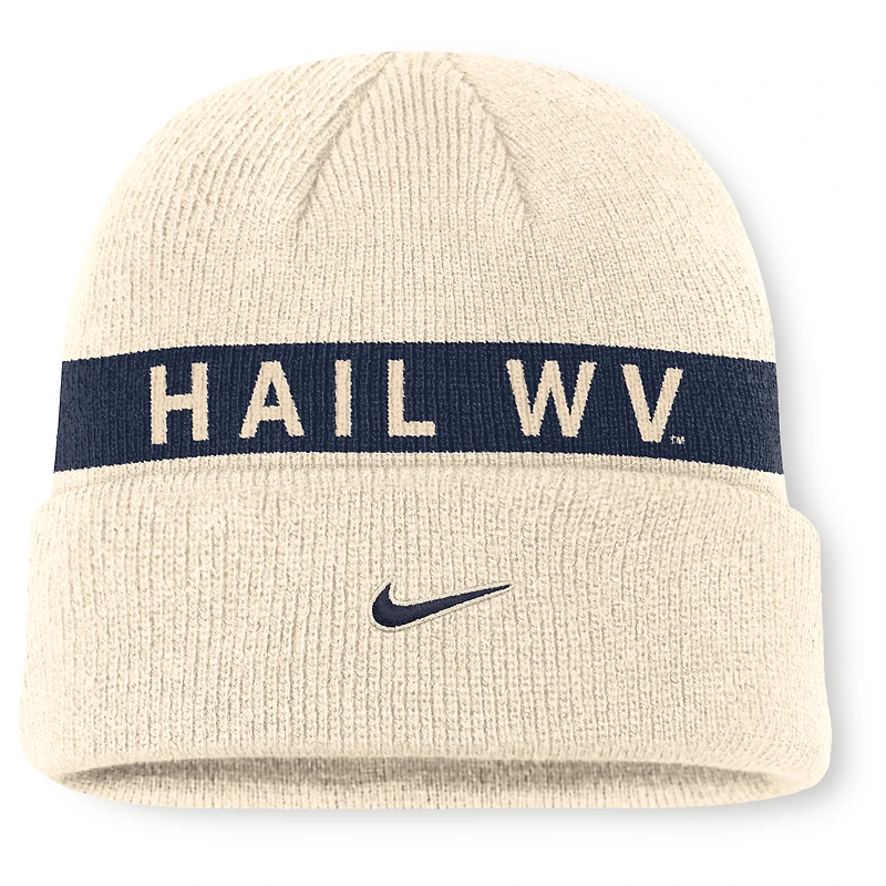Men's Nike Natural West Virginia Mountaineers Peak Primetime Utility Cuffed Knit Hat