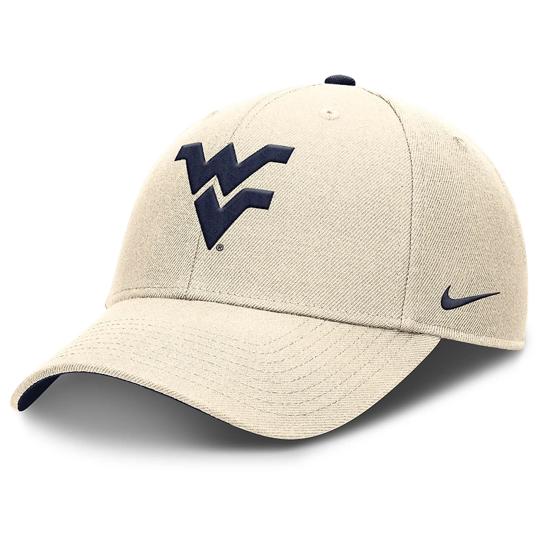 Casquette ajustable Nike Natural West Virginia Mountaineers Primetime Rise Dri-FIT pour homme
