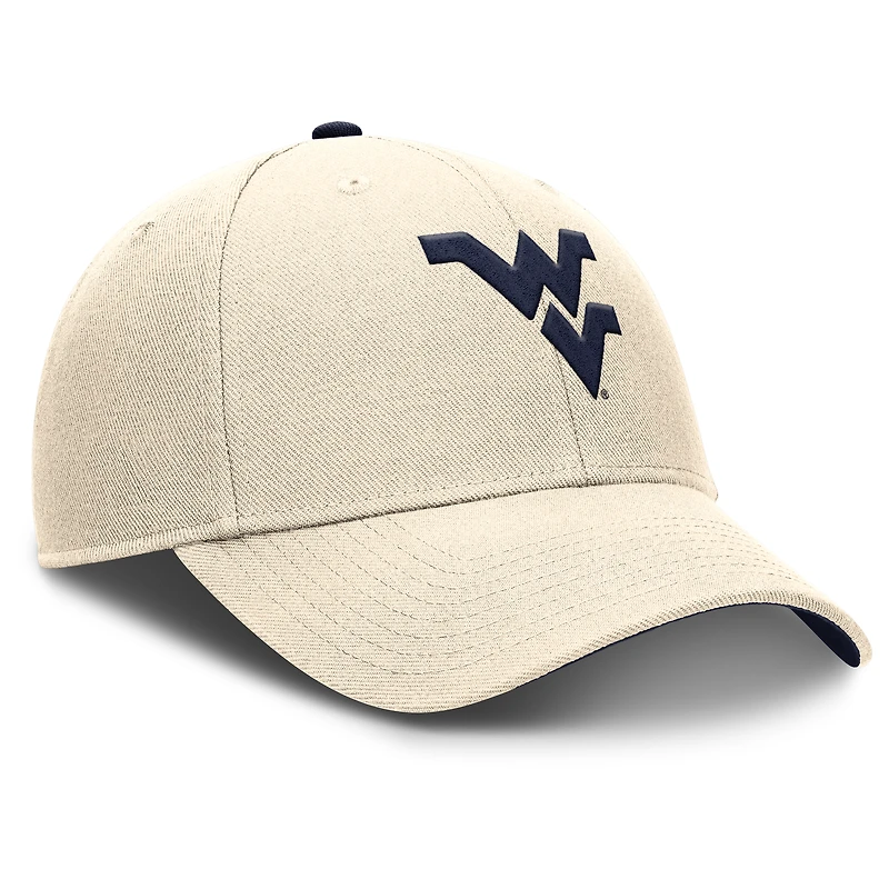 Casquette ajustable Nike Natural West Virginia Mountaineers Primetime Rise Dri-FIT pour homme