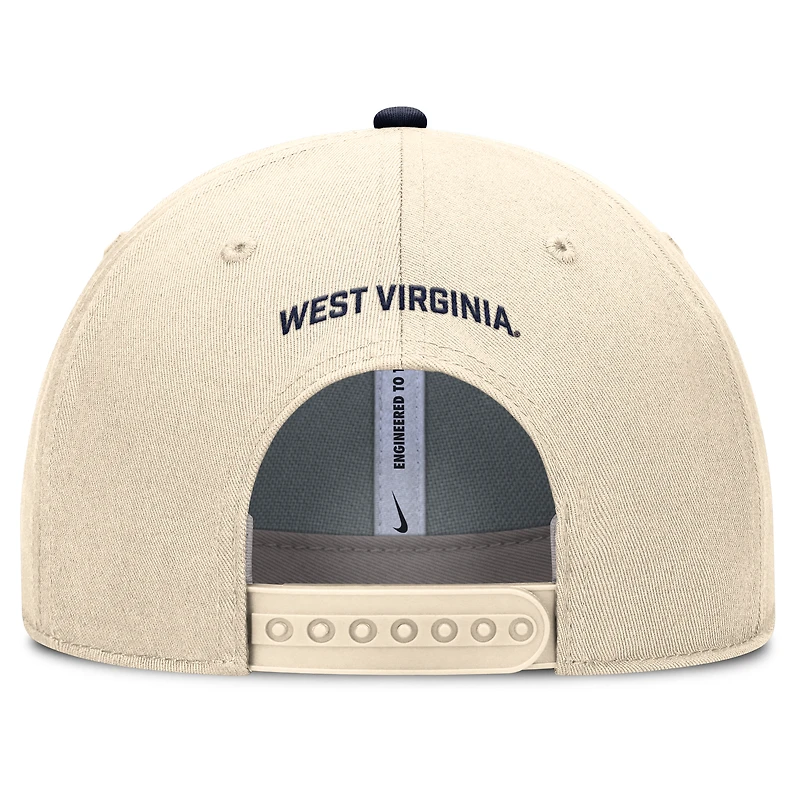 Casquette ajustable Nike Natural West Virginia Mountaineers Primetime Rise Dri-FIT pour homme