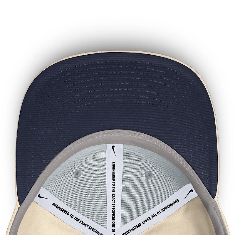 Casquette ajustable Nike Natural West Virginia Mountaineers Primetime Rise Dri-FIT pour homme