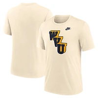 Men's Nike Natural West Virginia Mountaineers Vault Logo Tri-Blend T-Shirt