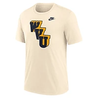 Men's Nike Natural West Virginia Mountaineers Vault Logo Tri-Blend T-Shirt