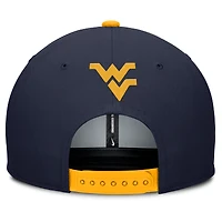 Casquette Nike Sideline Campus Pro Local Snapback bleu marine/doré pour homme des West Virginia Mountaineers 2025