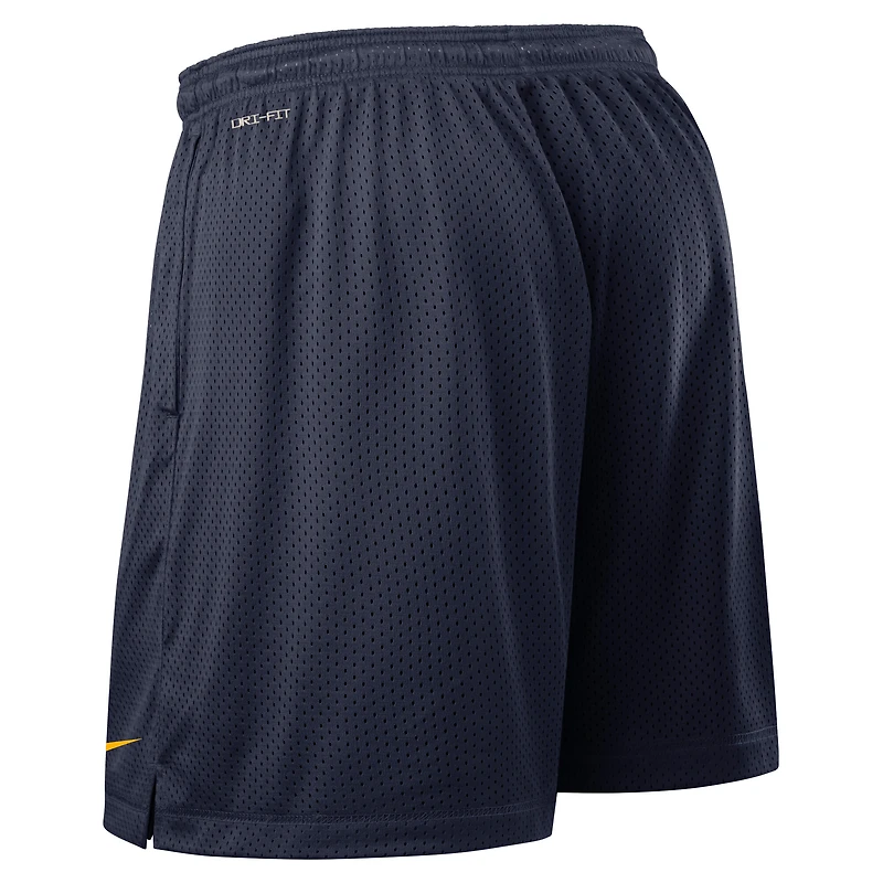 Short réversible Nike Dri-FIT bleu marine/doré des West Virginia Mountaineers 2025 pour homme