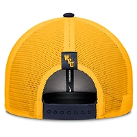 Men's Nike Navy/Gold West Virginia Mountaineers Legacy Arch Rise Performance Trucker Adjustable Hat