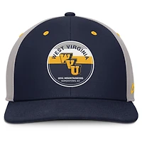 Casquette Nike Prep Pro Performance Snapback bleu marine/gris pour homme des West Virginia Mountaineers