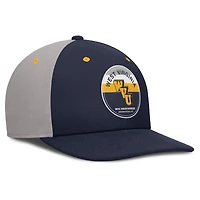 Casquette Nike Prep Pro Performance Snapback bleu marine/gris pour homme des West Virginia Mountaineers