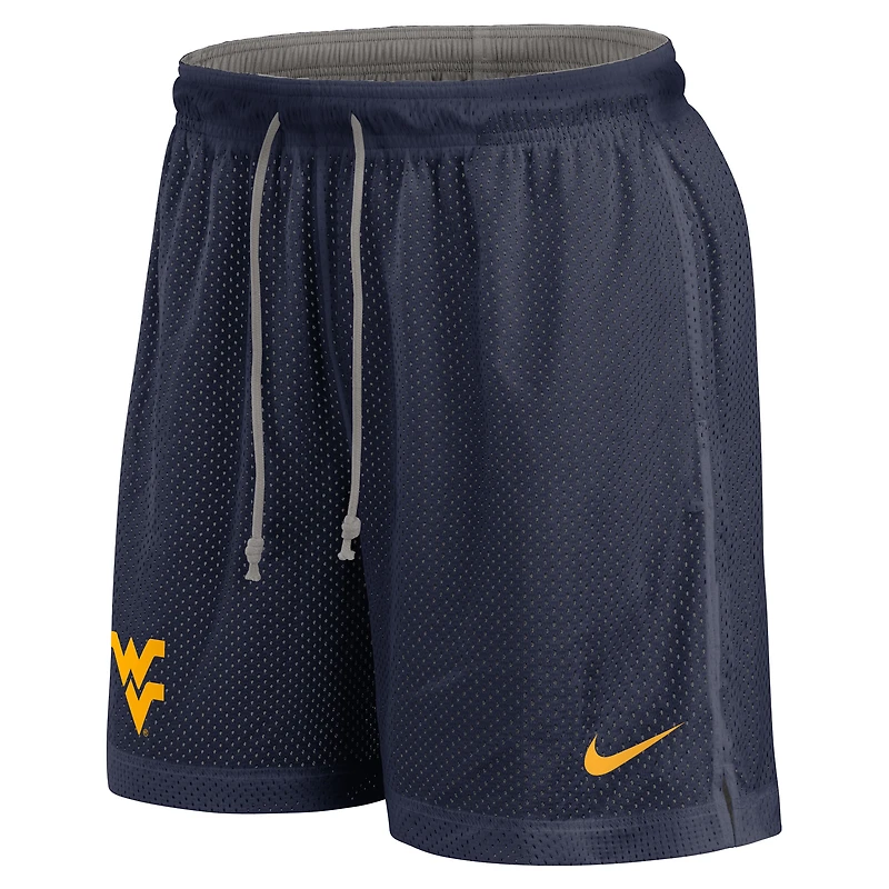 Men's Nike Navy/Heather Gray West Virginia Mountaineers Player Reversible Shorts