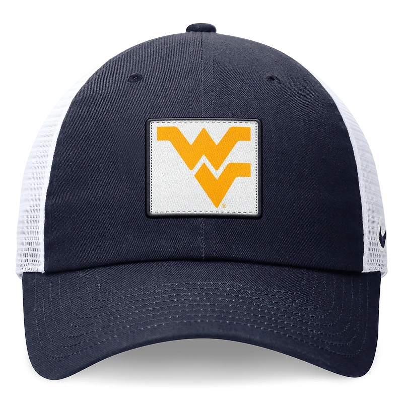 Men's Nike Navy/White West Virginia Mountaineers Primetime Club Trucker Adjustable Hat