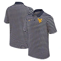 Men's Nike Navy/White West Virginia Mountaineers Primetime Victory Striped Dri-FIT Polo