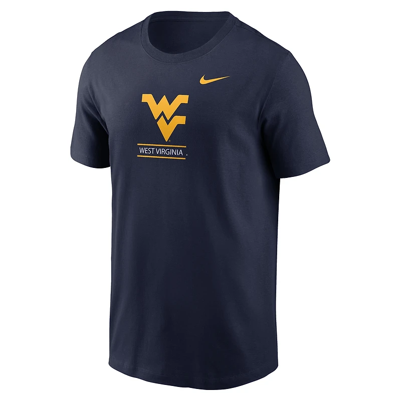 T-shirt Nike bleu marine West Virginia Mountaineers 2-Hit pour homme