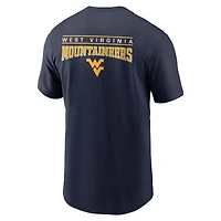 Men's Nike Navy West Virginia Mountaineers 2-Hit T-Shirt