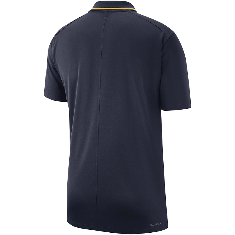 Polo Performance Nike West Virginia Mountaineers 2023 Coaches pour Homme - Bleu Marine