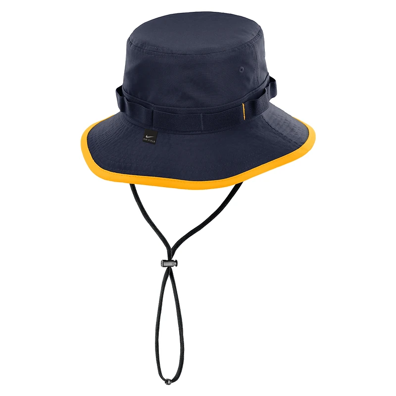 Men's Nike Navy West Virginia Mountaineers 2024/25 On-Field Apex Performance Boonie Bucket Hat