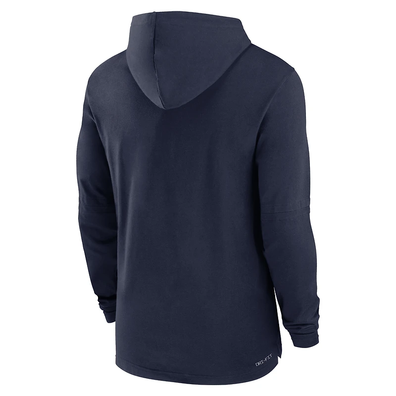 T-shirt à manches longues Nike Navy West Virginia Mountaineers 2024 Sideline pour homme