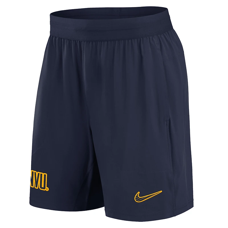 Short Nike pour homme, bleu marine, West Virginia Mountaineers 2024 Sideline Performance