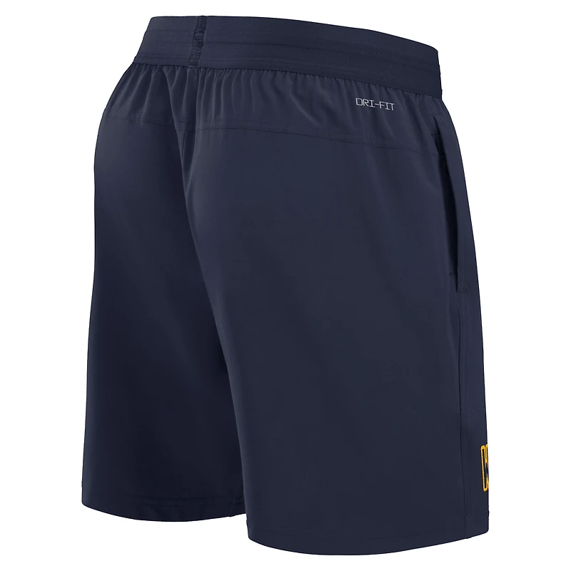 Short Nike pour homme, bleu marine, West Virginia Mountaineers 2024 Sideline Performance