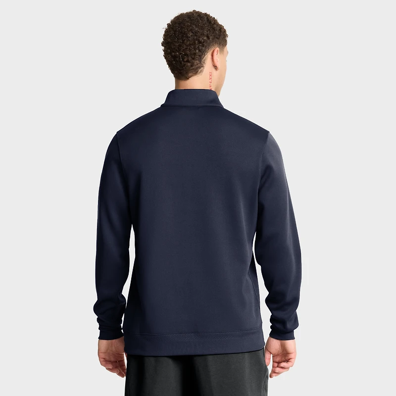 Pull Nike bleu marine West Virginia Mountaineers 2025 Coaches Premium Dri-FIT à demi-zip pour homme