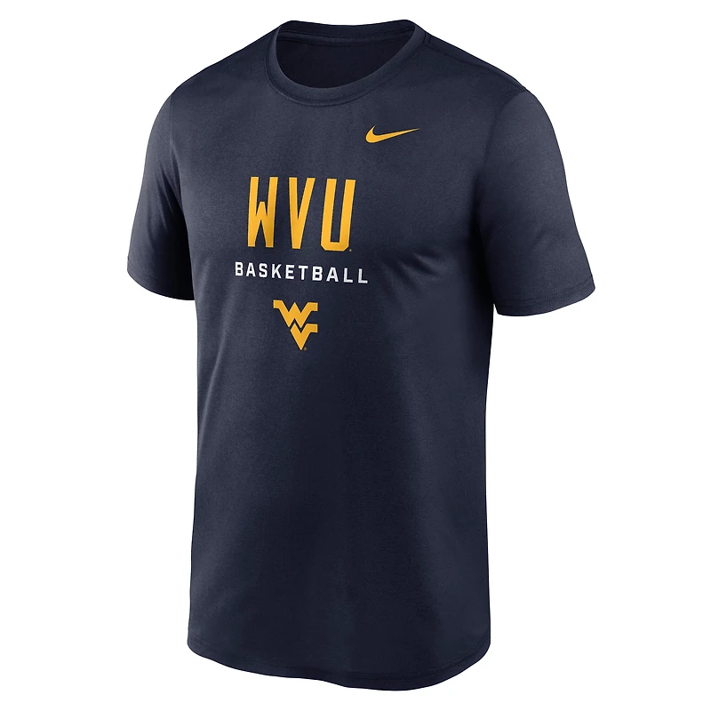 Men's Nike Navy West Virginia Mountaineers 2025 Courtside Basketball Legend Dri-FIT T-Shirt