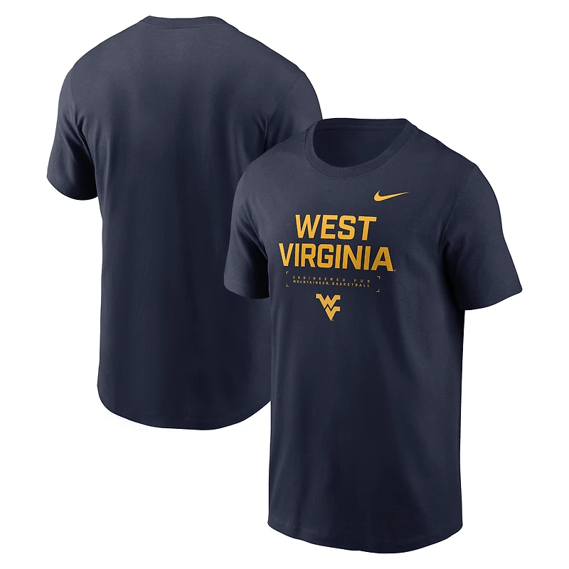 Men's Nike Navy West Virginia Mountaineers 2025 Courtside Basketball Performance T-Shirt