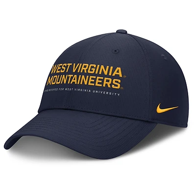 Casquette ajustable Nike bleu marine West Virginia Mountaineers 2025 On-Field Gameday Club pour homme