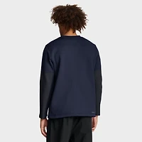 T-shirt Nike bleu marine West Virginia Mountaineers 2025 Sideline Coach Therma-FIT à manches longues pour homme