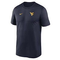 Men's Nike Navy West Virginia Mountaineers 2025 Sideline Small Logo Legend Dri-FIT T-Shirt