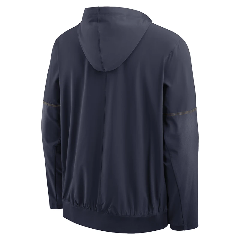 Veste anorak à demi-zip et capuche Nike bleu marine West Virginia Mountaineers 2026 pour homme