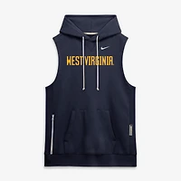 Men's Nike  Navy West Virginia Mountaineers 2026 Sideline Sleeveless Dri-FIT Hoodie