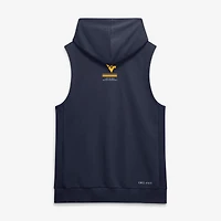 Men's Nike  Navy West Virginia Mountaineers 2026 Sideline Sleeveless Dri-FIT Hoodie