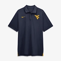 Polo Nike Dri-FIT bleu marine pour homme, West Virginia Mountaineers, tournée de fin saison 2026