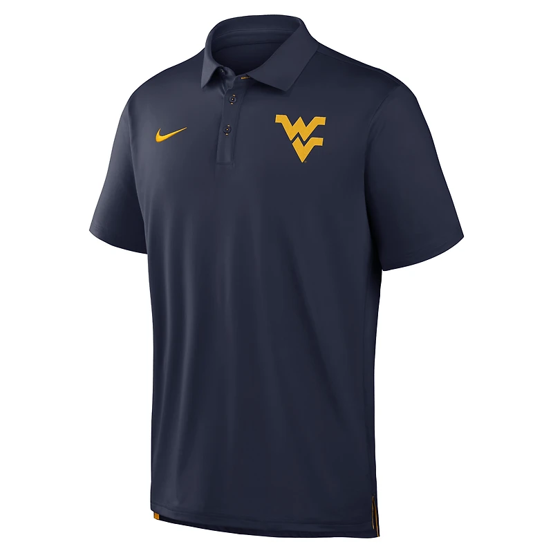 Polo Nike Dri-FIT bleu marine pour homme, West Virginia Mountaineers, tournée de fin saison 2026