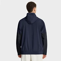 Veste à capuche Nike bleu marine West Virginia Mountaineers demi-zip pour homme