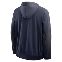 Veste à capuche Nike bleu marine West Virginia Mountaineers demi-zip pour homme