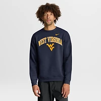 Sweat-shirt Nike bleu marine West Virginia Mountaineers Arch pour homme