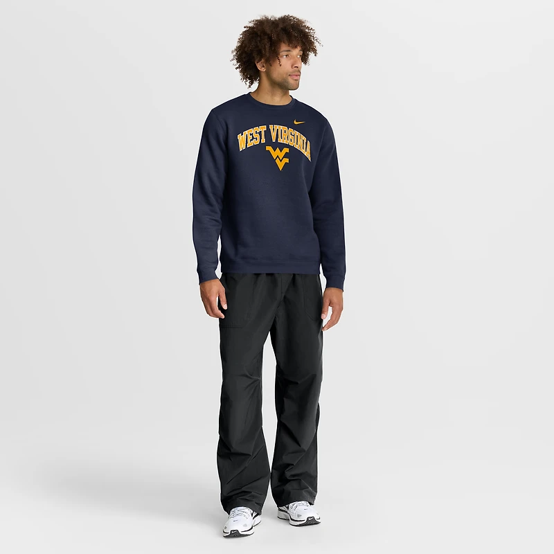 Men's Nike Navy West Virginia Mountaineers Arch Pullover Sweatshirt