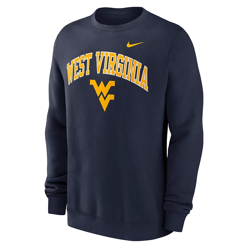 Sweat-shirt Nike bleu marine West Virginia Mountaineers Arch pour homme
