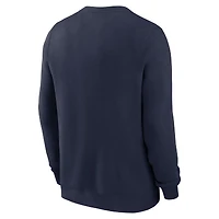 Sweat-shirt à enfiler Arched Seal bleu marine Nike West Virginia Mountaineers pour homme