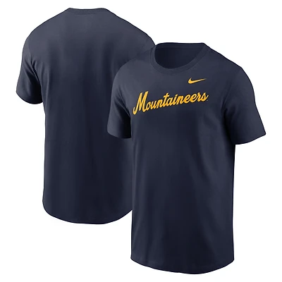 Men's Nike Navy West Virginia Mountaineers Baseball Wordmark T-Shirt