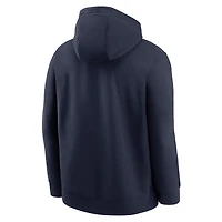 Sweat à capuche en polaire Nike bleu marine West Virginia Mountaineers Basketball Icon Club pour homme