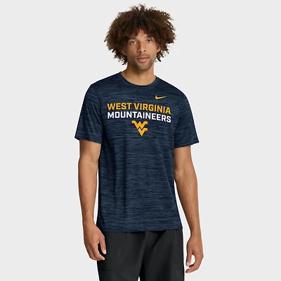 Men's Nike Navy West Virginia Mountaineers Campus Center Stack Velocity Dri-FIT T-Shirt
