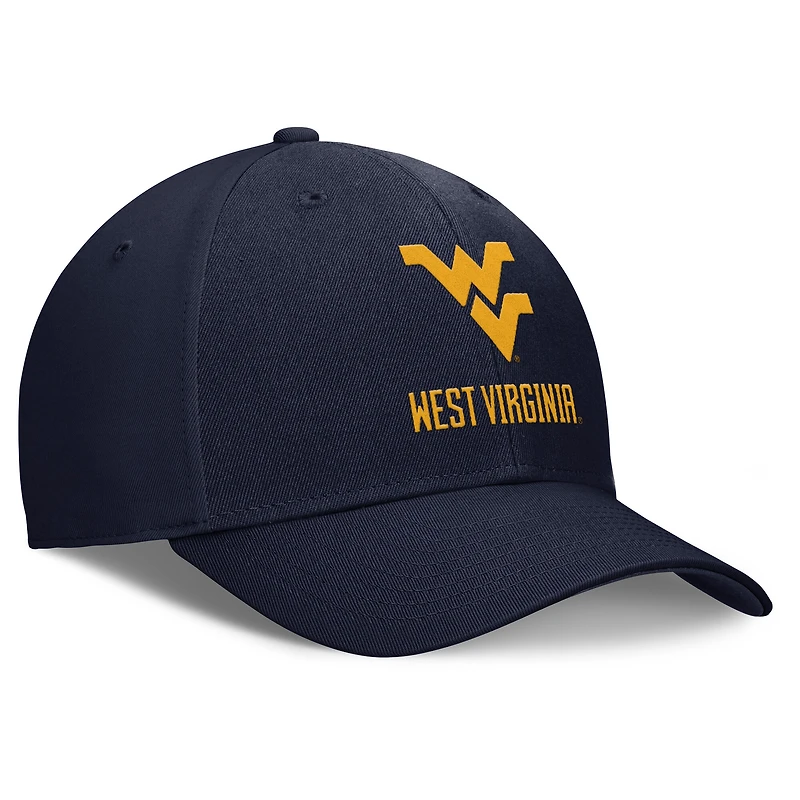 Casquette ajustable Nike Campus Club bleu marine pour homme des West Virginia Mountaineers
