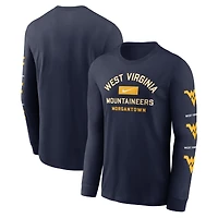 Men's Nike Navy West Virginia Mountaineers Classic Location Long Sleeve T-Shirt
